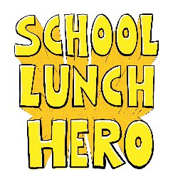 SCHOOL LUNCH HERO IN YELLOW